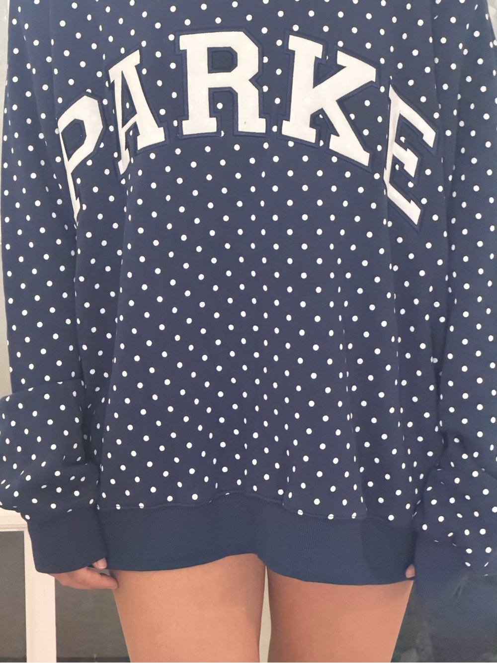 Parke Polka Dot Varsity Mockneck